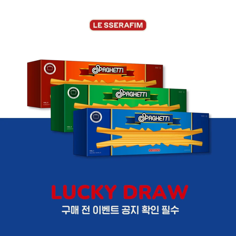LE SSERAFIM - SPAGHETTI 1ST SINGLE ALBUM WITHMUU LUCKY DRAW EVENT STANDARD RANDOM